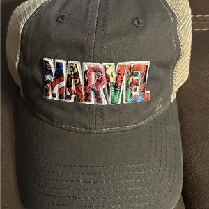 Marvel Logo Soft Mesh Trucker Ball Cap Hat Snapback Brand New Disney Embroidered